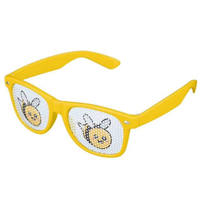 Kawaii-Biene Sonnenbrille (Schrägansicht)