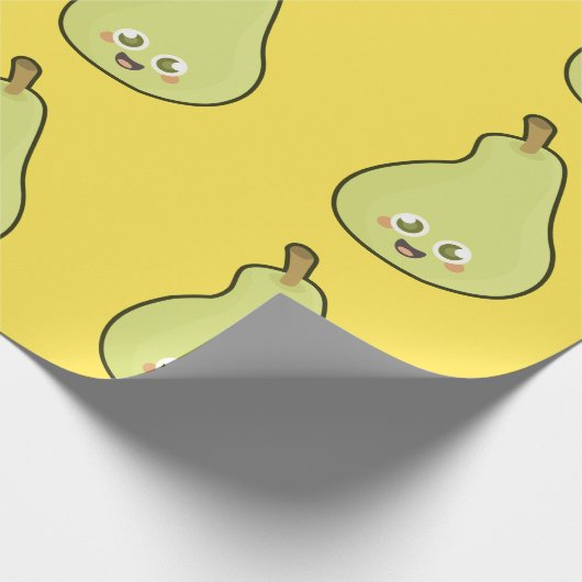 Kawaii Birne Geschenkpapier (Ecke)