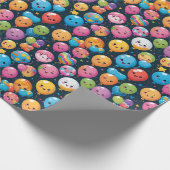 Kawaii Birthday Balloon Pattern Geschenkpapier (Ecke)