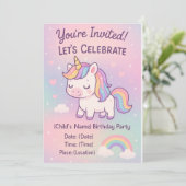 Kawaii Birthday Collection Einladung (Stehend Vorderseite)