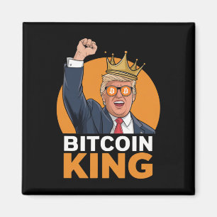 Kawaii Bitcoin King Trump Crypto Shades Bitcoin Ev Magnet