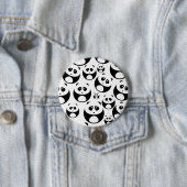 Kawaii Black and White Panda Muster Button (Beispiel)