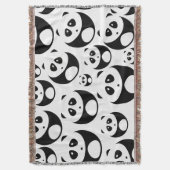 Kawaii Black and White Panda Muster Decke (Vorderseite Vertikal)