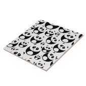 Kawaii Black and White Panda Muster Fliese (Seite)