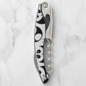 Kawaii Black and White Panda Muster Kellnermesser (Rückseite)