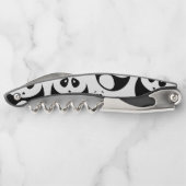 Kawaii Black and White Panda Muster Kellnermesser (Rückseite)