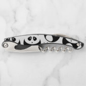 Kawaii Black and White Panda Muster Kellnermesser (Vorderseite)