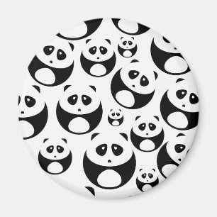 Kawaii Black and White Panda Muster Magnet