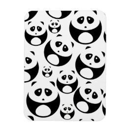 Kawaii Black and White Panda Muster Magnet