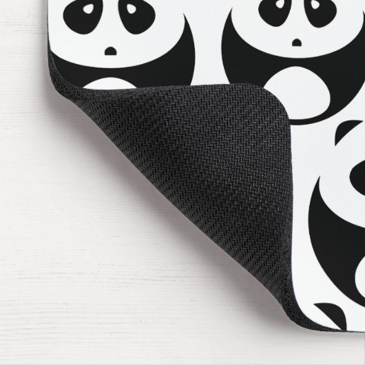 Kawaii Black and White Panda Muster Mousepad (Ecke)