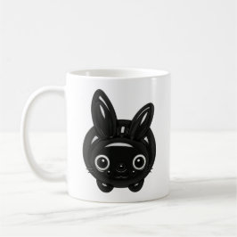 Kawaii Black Bunny Kaffeetasse