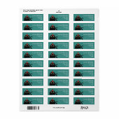 Kawaii Black Cat Rücksendeadresse (Vorne)