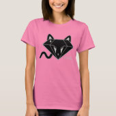 Kawaii Black Diamond Kitty Cat T - Shirt (Vorderseite)