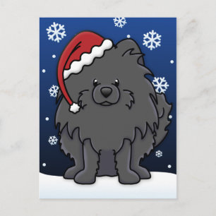 Kawaii Black Spitz Weihnachten