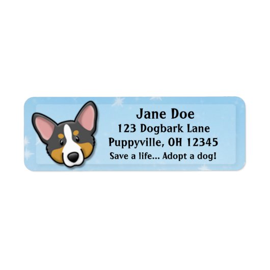 Kawaii Black & Tan Cardigan Welsh Corgi (Vorne)