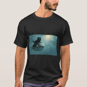 Kawaii Blau Fisch Illustration – Süße Cartoon T-Shirt