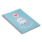 Kawaii Blau-Krake Notizblock (Rechte Seite)