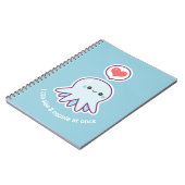 Kawaii Blau-Krake Notizblock (Linke Seite)