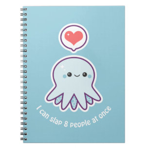 Kawaii Blau-Krake Notizblock