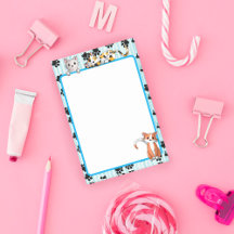 Kawaii Blau mit Pfoten niedliche Kätzchen 4" x 6"