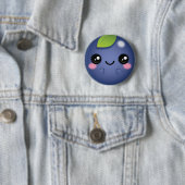 Kawaii Blaubeere Button (Beispiel)
