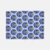 Kawaii Blaubeere Fleecedecke (Vorderseite (Horizontal))