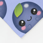 Kawaii Blaubeere Fleecedecke (Ecke)