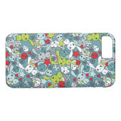kawaii Blaumuster Case-Mate iPhone Hülle (Rückseite (Horizontal))