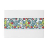 kawaii Blaumuster Einladungsbanderole (Rückseitenbeispiel)