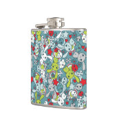 kawaii Blaumuster Flachmann (Links)