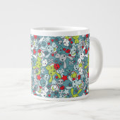 kawaii Blaumuster Jumbo-Tasse (Vorderseite Rechts)