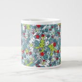 kawaii Blaumuster Jumbo-Tasse (Vorderseite)
