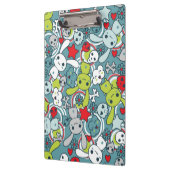 kawaii Blaumuster Klemmbrett (Links)