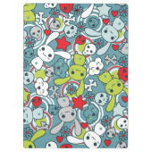 kawaii Blaumuster Klemmbrett (Rückseite)