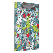 kawaii Blaumuster Klemmbrett (Rechts)