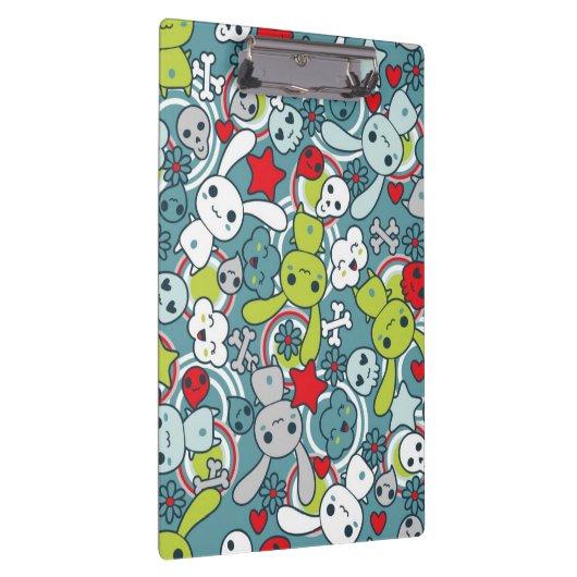 kawaii Blaumuster Klemmbrett (Rechts)