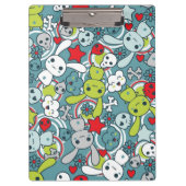 kawaii Blaumuster Klemmbrett (Vorderseite)