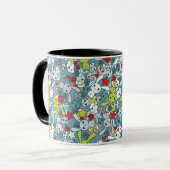 kawaii Blaumuster Tasse (Vorderseite Links)