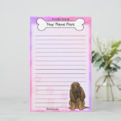 Kawaii-Bloodhound-Stationierung Briefpapier (Stehend Vorderseite)