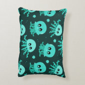 Kawaii Blue Jellyfish Pattern Dekokissen (Rückseite(Vertikal))