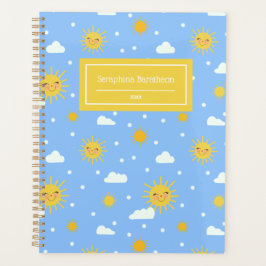 Kawaii Blue Sky Sunshine Personalisierter Name Planer