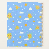 Kawaii Blue Sky Sunshine Personalisierter Name Planer (Rückseite)