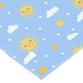 Kawaii Blue Sky Yellow Sunshine Kurzer Tischläufer (Ecke)