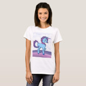 Kawaii Blue Unicorn T-Shirt (Vorne ganz)