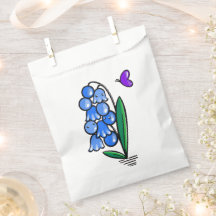 Kawaii Bluebells mit Butterfly Gevor-Tasche