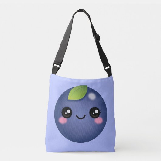 Kawaii Blueberry Crossbody Bag Tragetaschen Mit Langen Trägern (Vorderseite)