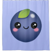 Kawaii Blueberry Duschvorhang (Vorderseite)