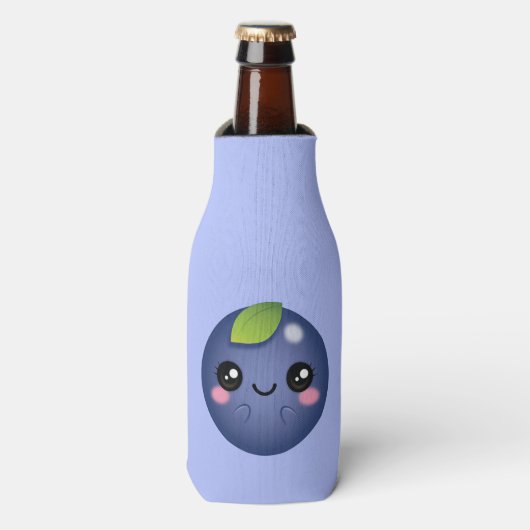 Kawaii Blueberry Flaschenkühler (Flaschenvorderseite)
