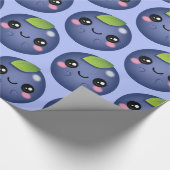 Kawaii Blueberry Geschenkpapier (Ecke)