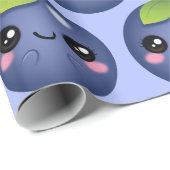 Kawaii Blueberry Geschenkpapier (Rolleneckpunkt)